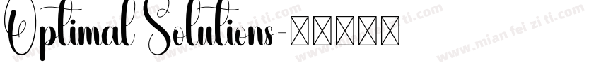 Optimal Solutions字体转换